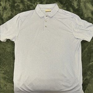 PGA Tour Blue Striped Polo Shirt